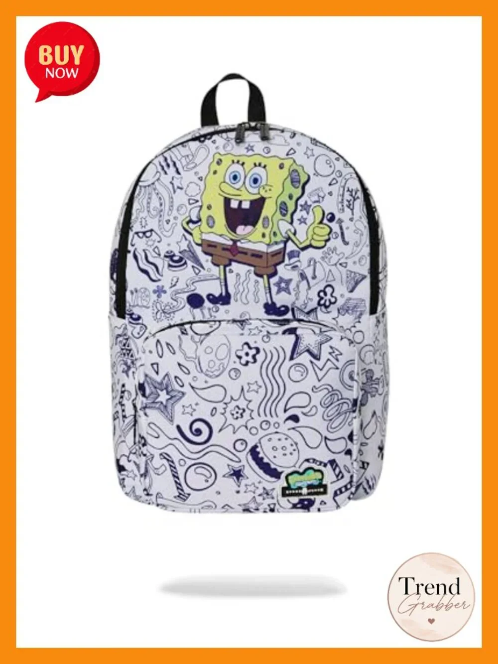 SpongeBob SquarePants Large Multipurpose Backpack - Water Resistant